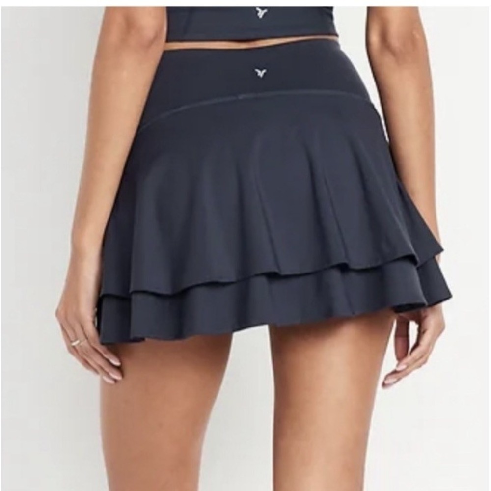 NWT Old Navy Active Extra High-Waisted PowerSoft Skort Black Women XXL - Picture 2 of 9